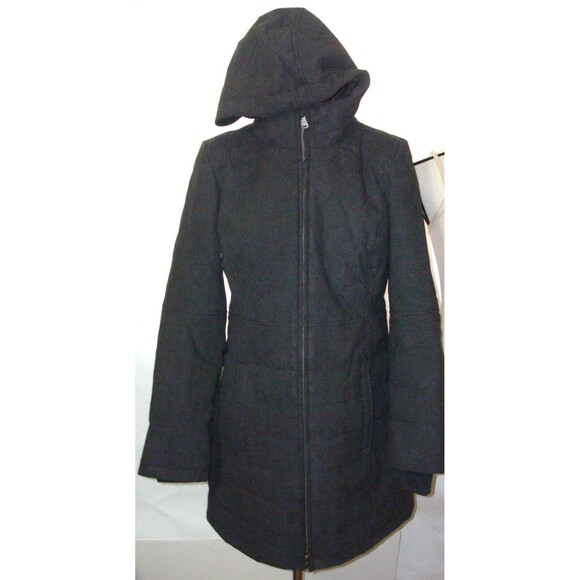 New NWT Prana Inna Dark Gray Womens S Jacket Coat Zip Long Hood Warm Wat… - Picture 2 of 12